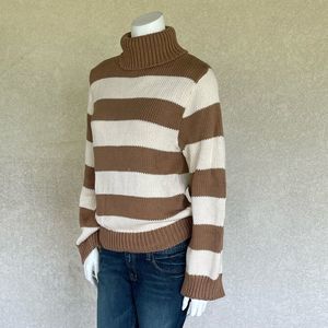 525 America Striped Turtleneck Sweater